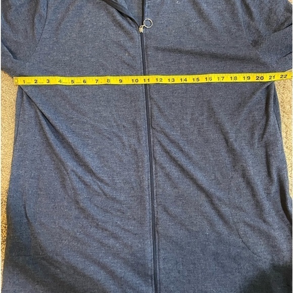 claudel Full-Zip Robe w/ Pockets Gray/blue XL - Picture 5 of 6